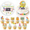 Tortendeko Einschulung,17x Schulanfang Kuchen Deko Essbar, Esspapier Schulkind Tortenaufleger Tortenband ABC 123 Schultüte Cupcake Topper Dekorationen,Schulanfang Party Deko für Junge Mädchen