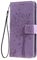 SEAHAI Coque pour Motorola Moto G24/Moto G24 Power Etui Portefeuille, Joli Rétro Feuilles et Chat Embossée Premium PU Cuir Housse Flip Cover, Étui Antichoc Case, Lavande
