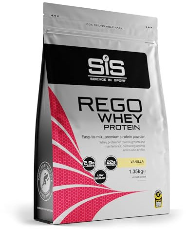 Science in Sport Rego Pulver 1,35kg Vanille - Regenerations Drink Pulver mit Kohlenhydraten, Proteinen, Elektrolyten, Drink Vitaminen und Mineralien, Unterstützt effektives Training, 100% Whey