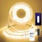 FUIQI Striscia LED COB5 metri,striscia led cob bianco caldo 2700K,24V Smart app e telecomando Striscia LED dimmerabile,320LED/M,CRI>90, larghezza,adatto per camere da letto,cucine,armadi