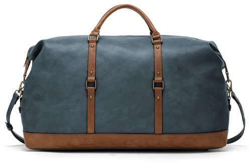 Herling Reisetasche FAVRIER Herren/Damen Tasche Vintage PU-Leder (Teal Blue)