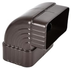 Adaptateur coudé pour gouttière - 65 ° - Raccord de gouttière rectangulaire en alliage d'aluminium pour drainage de toit/mur/terrasse