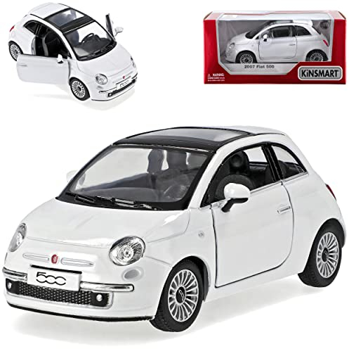 Generisch FIAT 500 Nuova Weiss Coupe Ab 2007 ca 1/43 1/36 Modell Auto