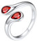Silvora Offenes Damen Zirkonia Verlobungsring Silber 925 Toi Et Moi Ehering 2mm breit Granat Geburtsstein Fingerring Freundschaftsring Versprechenring für Freudin Mama Oma