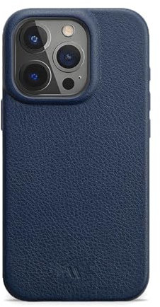 WIIUKA - Custodia per iPhone 16 Pro, in pelle tedesca, ultra sottile, di alta qualità, colore: Blu notte