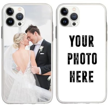 Randalfy Custom Phone Cases, Personalized Picture Phone Case for iPhone 16 15 14 13 12 11 Pro Max, with Anti-Fall, Birthday, Christmas, Thanksgiving and Valentine's Day Gifts Transparent