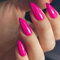 SXVME Hot Pink False Nails Almond Medium, Neon Press on Nails Almond Solid Color Full Cover Fake Nails Press on Medium Stiletto Stick on Nail for Women DIY Nail Art 24 Pcs