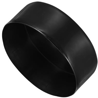 QUARKZMAN 2 Stück Gummikappen 140 mm Gummi Endkappe Rund Schutzkappen Pfostenkappe Abdeckkappen Zaunpfosten Endspitze Kappen für Rohr Gartenstühle Tischbeine Möbelfüße Gleiter, Schwarz