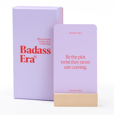 Badass Era Affirmation Cards | 50 Self Love and Encouragement Cards | Leveling Up and Living Boldly | Best Friend Gift | Birthday Gifts for Women, Girl Bosses, Entrepreneurs, Moms