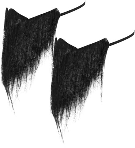 GALPADA Easy-on Soft Fake Beard Realistic No Glue Needed for Halloween and Cosplay