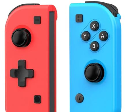 Vinkarpe Mando para Switch, L/R Mandos Inalámbrico Compatible con Switch/OLED/Lite con Doble Vibración, Gyro Axis, Captura de Pantalla, Función de Activación