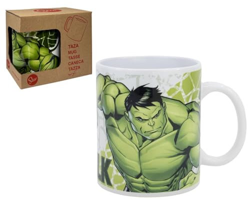 Tazza Hulk Marvel Avengers in ceramica modello mug con stampa sublimatica ciotola da colazione 325 ml per bambini