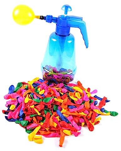 Supvox 500Stücke Wasserballonpumpe Mit Wasserballons Schnelles Befüllen Für Kinderpartys Pool Und Strandspiele Wasserspielzeug Für Sommerabenteuer