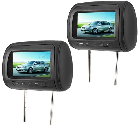 Einstellbarer Kopfstütze LCD Video Monitor MP5 Display Schwarzes Auto DVD 2pcs 7 Zoll Wireless Control, Universal