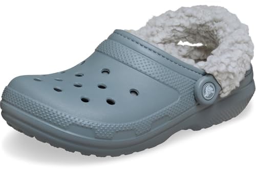 Crocs Unisex Classic Fleece Lined Clog Holzschuh, Beton, 42 EU