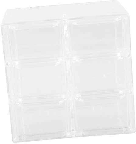 Gogogmee Compact Acrylic Lens Storage Box with Compartments Transparent Dustproof Drawer Organizer for Daily Contact Lenses Portable Sundry Container for Travel and Desktop Use