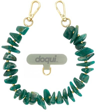 doqui Handykette Edelsteine | Jade Handgelenkkette Grün | universell kompatibel