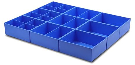 Schubladen Einsatzkasten Mix Set, verschiedene Größen & Farben, Schubladeneinsätze, Kleinteilesortierung, Sortierkästen, Einsatzboxen, Schubladeneinteilung, kombinierbar (9 tlg. (Höhe: 65 mm))