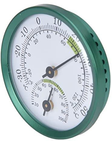 OEBUAFI Temperature Humidity Meter, Mini Wall Hanging Hygrometer with Large Transparent Dial for Home Office Greenhouse Warehouse