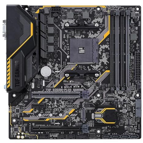 Placa Madre Placa Base Fit For ASUS TUF B350M-PLUS Gaming B350 AM4 Compatible con procesadores Ryzen 5 5600X, 5500, 7 5800X3D y 5700X. Incluye Memoria DDR4, M.2, HDMI Formato Micro ATX