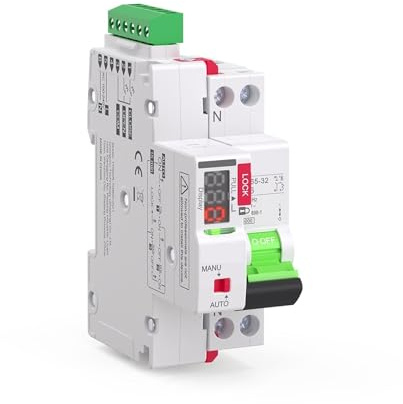 Disjoncteur Modulaire À Réenclenchement Automatique MCB LED, 10A 16A 25A 32A, Interrupteur De Sécurité, Mini Disjoncteur 230V, Remplacement(10A)