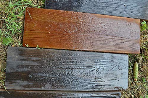 2 Formen Old Holzbretter Beton Form Garten-Trittsteinpfad Gartenweg Kunststoff Plastik #S05
