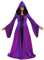 BLESSUME Médiéval Femmes Lacer Fête Robe Éclater Manche Cosplay Fantaisie Encapuchonné Longue Robe (Violet, L)