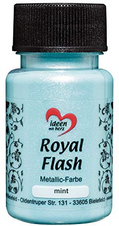 Ideen mit Herz Royal Flash, Acryl-Farbe, metallic, mit feinsten Glitzerpartikeln, 50 ml (mint)