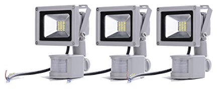 Greenmigo 3x 20W 30W 50W 80W SMD Fluter mit Bewegungsmelder LED Strahler Kaltweiß kaltweiss Licht IP65 Wasserdicht LED Lampe Wandleuchter Flulicht Flutbeleuchtung LED Gartenlampe Außenstahler
