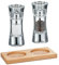 Zassenhaus Set Salzmühle & Pfeffermühle Aachen Acryl 14 cm & Untersetzer Buche eckig