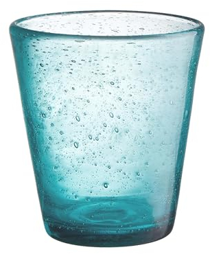 BUTLERS Trinkglas mit Luftblasen 290ml - WATER COLOUR - Wasserglas, Cocktailglas | spülmaschinenfeste Gläser & Trinkgeschirr für Tee, Limonade, Eiskaffee, Longdrinks