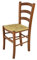 t m c s Tommychairs - Chaise Venice pour Cuisine, Bar et Salle à Manger, Robuste Structure en Bois de hêtre peindré en Couleur Noyer Clair et Assise en Paille