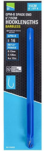 Preston Innovations GPM-B 15 Spade End Hair Rigs 8 Per Pack : 12