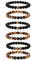 Milacolato 6 Stücke 8mm Perlen Armbänder Männer Naturstein Yoga Onyx Armband Set Männer Elastische Tigerauge Armbänder Herren
