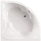 Calmwaters® Eckbadewanne 150x150 cm mit Sitz, Acrylwanne Curved Wellness, Duo-Badewanne für zwei Personen, Sitzbadewanne, Maße 150 x 150 cm, Eck-Badewanne in Weiß - 02SL3015