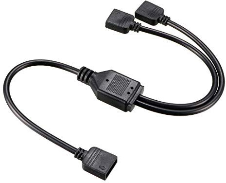 sourcing map RGB Splitter Cable 1 Female to 2 Female 3 Pin Extension Connector Cord Wire for 5050 3528 LED Light Strips 30cm Length