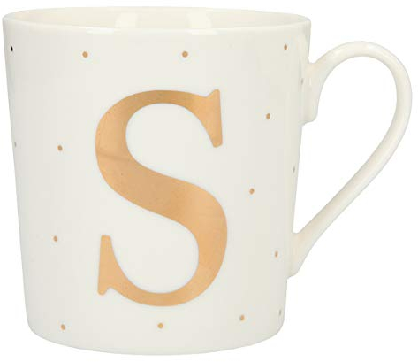 Depesche 5909.045 - Tazza con manico, in porcellana, 300 ml, con scritta, S