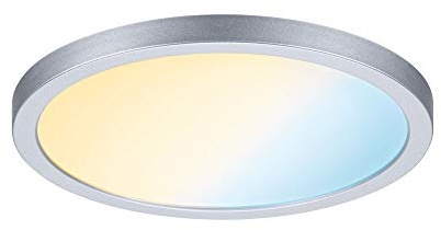 Paulmann Areo VariFit 93045 Panneau LED encastrable IP44 Zigbee Tunable White 175 mm Rond avec 1 x 13 W à intensité Variable en Plastique 3000 K, Mat chromé