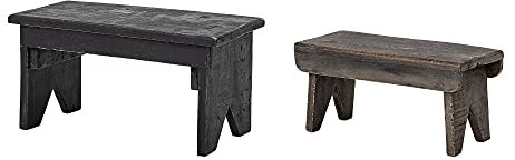 Bloomingville Schemel Reymond, recyceltes Holz, 2er Set