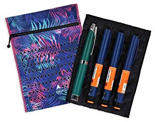 Dia-Cool, Trousse Isotherme pour 4 stylos à insuline - Refroidissement écologique par évaporation pour médicaments - Accessoire de Voyage pour diabétiques.