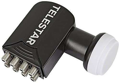 TELESTAR SKYOCTO HC - Digitales Octo LNB 40mm - 8 Teilnehmer (Full-HD, HDTV, 4K, Ultra HD, 3D - Premium LNB mit Wetterschutz) schwarz