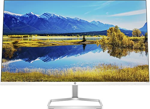 HP 27 Inch FHD Monitor | Full HD IPS Display | 75hz Refresh Rate | 300 Nits | 1000:1 Contrast | Dual Speakers | Adjustable Tilt | 2x HDMI, 1x VGA | White | M27fwa