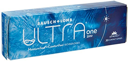 Bausch + Lomb ULTRA ONE DAY, sphärische Tageslinsen, Premium Kontaktlinsen weich, 30 Stück, / BC 8.6 mm / DIA 14.2 / -6,00 Dioptrien