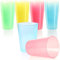 com-four® Vasos reutilizables 24x para fiestas, campamentos y para llevar - reutilizables y aptos para lavavajillas - vidrio de plástico [la selección varía]