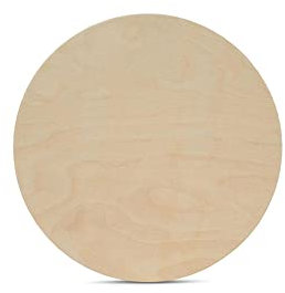 Wood Circle Disc 5 inch Diameter, 1/2 inch Thick, Birch Plywood, Pack of 1 Unfinished Round Wooden Circles for Crafts by Woodpeckers