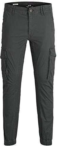 JACK & JONES Jjipaul Jjflake Cargo Pant , Hombre, Gris Basalto, 33W / 30L