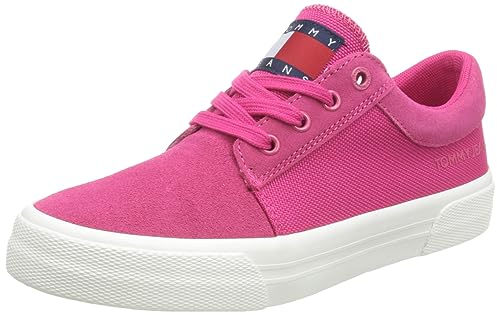 Tommy Jeans Tjw Lace Up Aspen Derby Suede Vulkanisierte Sneaker, Damen, Rosa (Gypsy Rose), 39 Eu