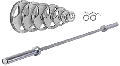 205kg Olympic Tri-grip Hammertone Weight Set with 86 Olympic Weight Bar