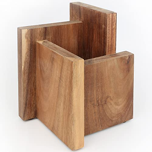 Azauvc Knife Block With Strong Magnets,Magnetic Knife Holder without Knives,Display Stand and Storage Rack