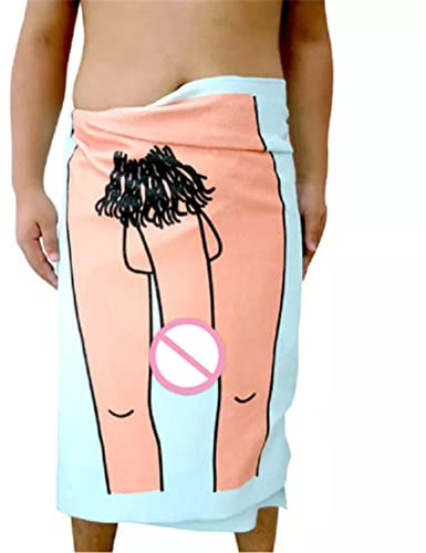 SyangKaitian Strandtuch, sexy nackte Cartoon-Handtücher, Strandtuch, saugfähig, weiches Mikrofaser-Strandtuch, schnell trocknend, sexy Badetuch für Badezimmer, Pool, Camp, Reisen